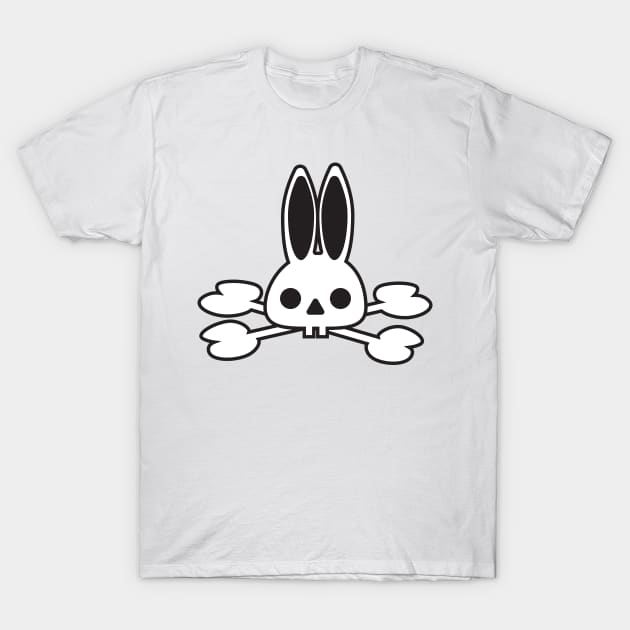 Bunny, skull, bones, horror, pirate, Halloween, rabbit, skulls T-Shirt by IDesign23